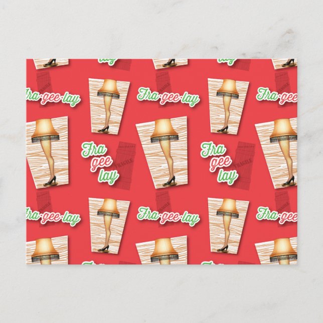 Postal Una historia de Navidades | Patrón de la lámpara d (Anverso)