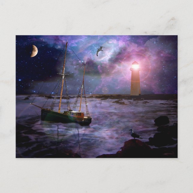 Postal Una historia de pescadores (Anverso)