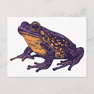 Postal Una ilustración de una rana - l