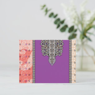 Postal una imagen de una bufanda con un diseño en ella