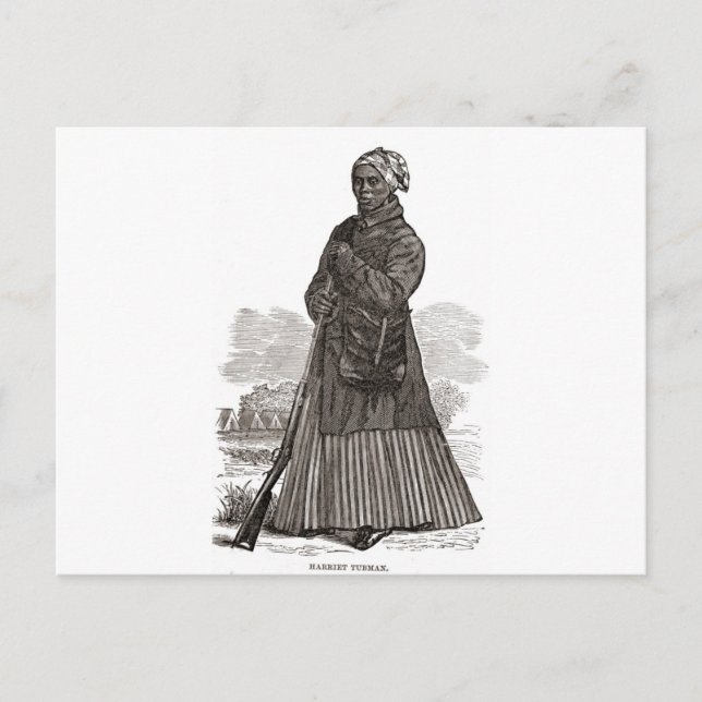 Postal Una imagen en madera de Harriet Tubman, antes de 1 (Anverso)