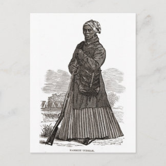 Postal Una imagen en madera de Harriet Tubman, antes de 1