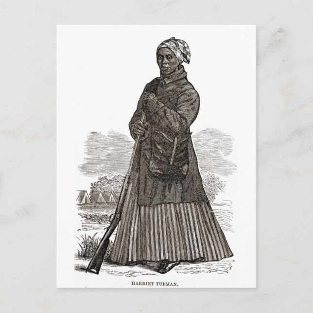 Postal Una imagen en madera de Harriet Tubman, antes de 1 (Anverso)