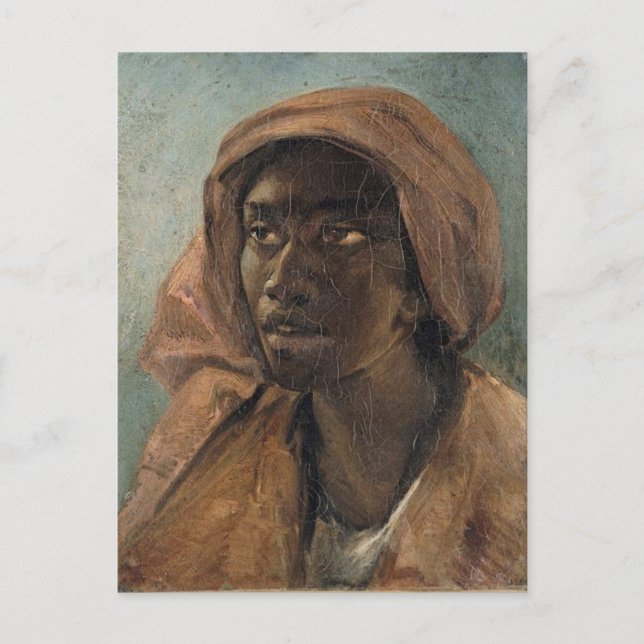 Postal Una joven negra de Gericault (Anverso)