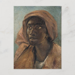 Postal Una joven negra de Theodore Gericault