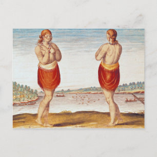 Postal Una joven noble de Secoton