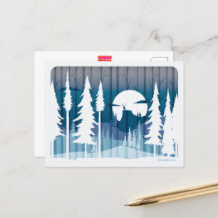 Postal Una larga noche de invierno en el bosque olvidado