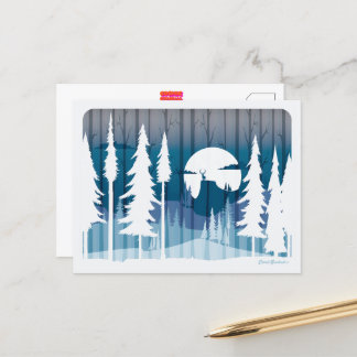Postal Una larga noche de invierno en el bosque olvidado 