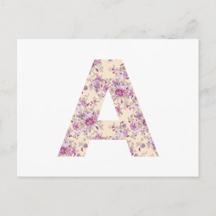 Postal Una letra floral