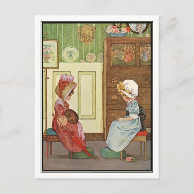 Postal Una llamada matutina de Millicent Sowerby (Anverso)