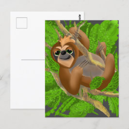 Postal Una Llanura Silenciosa Relajándose En Un Árbol