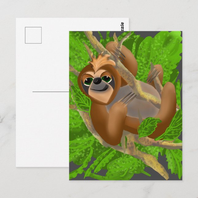 Postal Una Llanura Silenciosa Relajándose En Un Árbol (Anverso / Reverso)