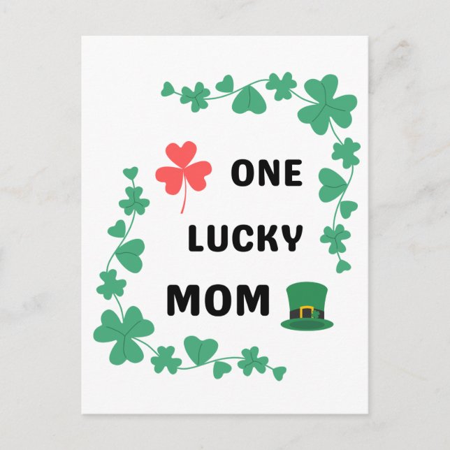 Postal Una madre afortunada irrish (Anverso)
