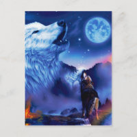 Una manada de lobos en una noche oscura