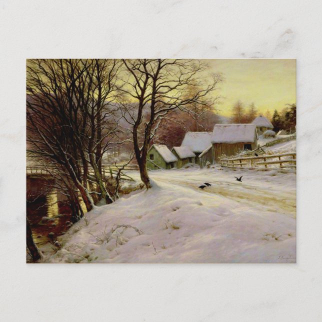 Postal Una mañana de invierno (Anverso)
