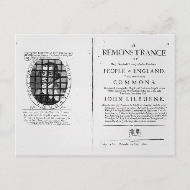 Postal Una manifestación de los Levelers (Anverso)