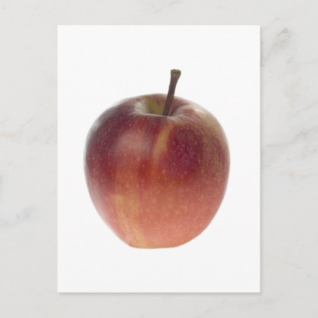 Postal Una manzana roja (Anverso)