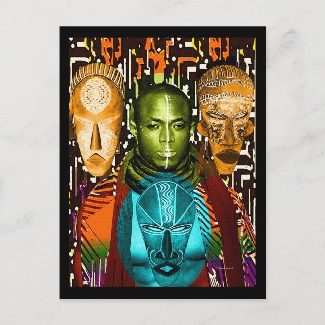 Postal Una máscara de valor (Anverso)