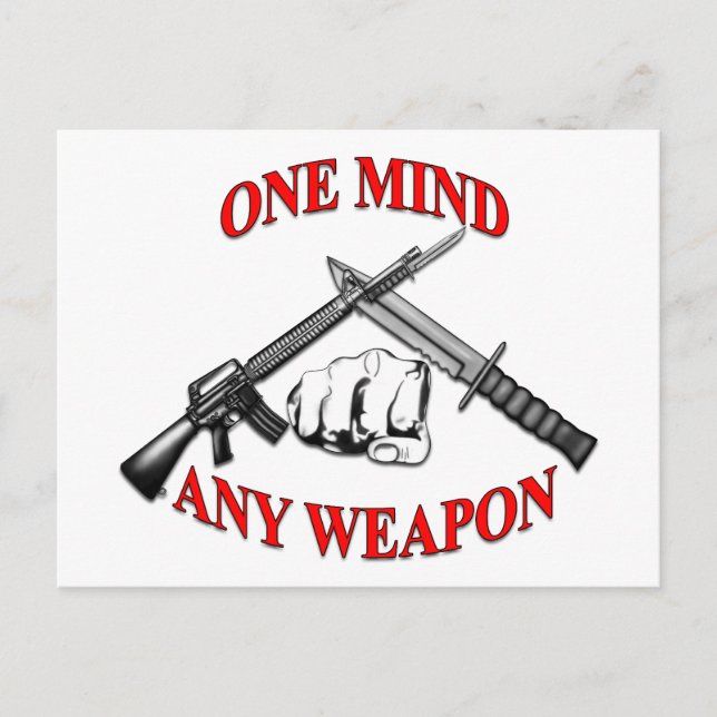 Postal Una Mente Cualquier MCMAP de Armas (Anverso)