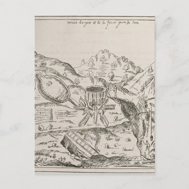 Postal Una mina de plata' (Anverso)