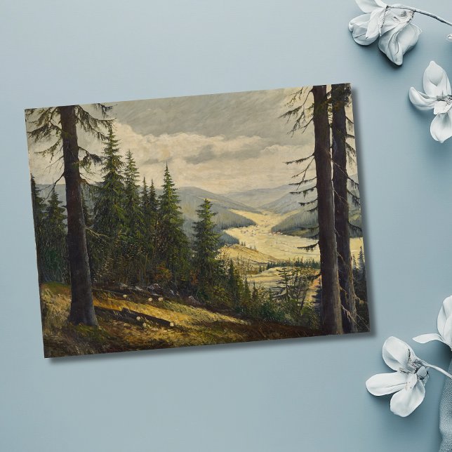 Postal Una mirada a la Selva Negra - Karl Julius Wilhelm (Subido por el creador)