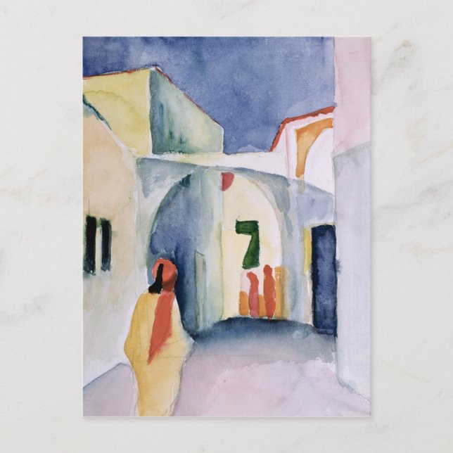 Postal Una mirada hacia un callejón (Anverso)