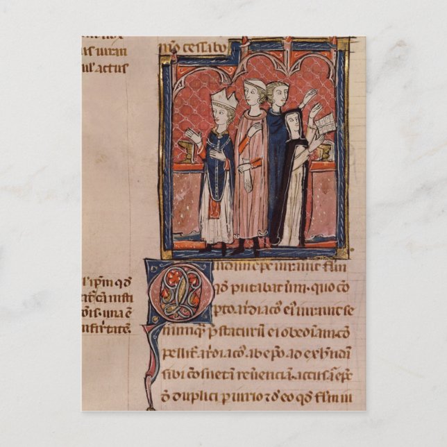 Postal Una monja tomando sus votos y su masa (Anverso)