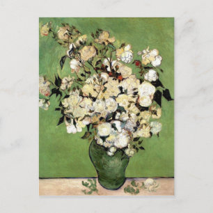 Postal Una muestra de Rosas de Vincent Van Gogh