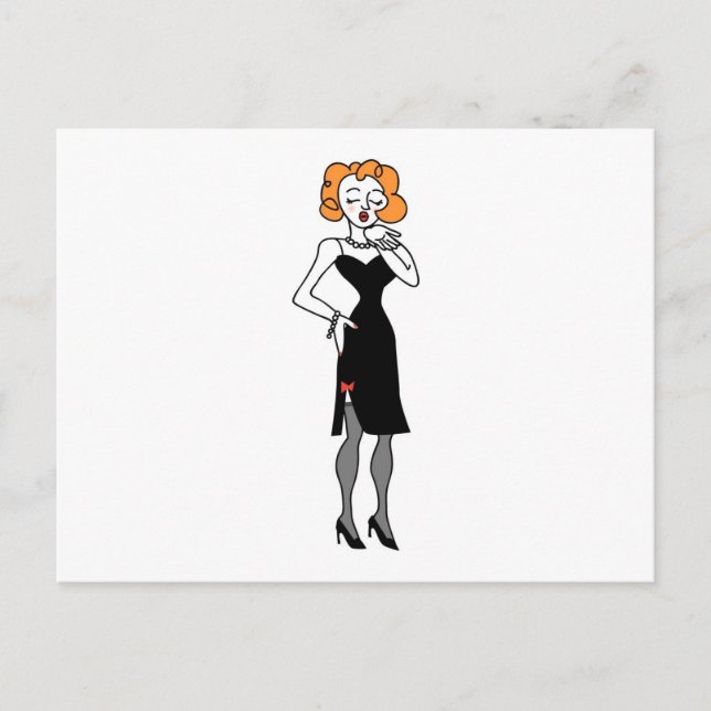 Postal Una mujer besa un beso (Anverso)