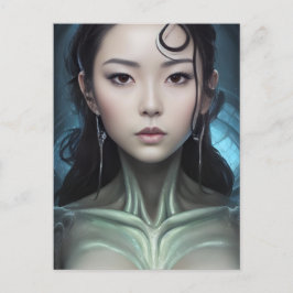 Postal Una mujer científica extranjera