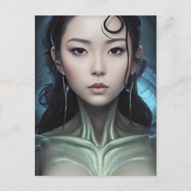 Postal Una mujer científica extranjera (Anverso)