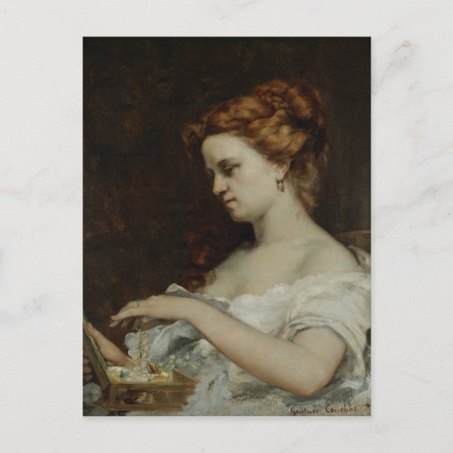 Postal Una mujer con joyería, 1867 (Anverso)