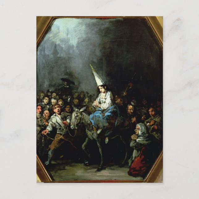 Postal Una mujer condenada por la inquisición (Anverso)