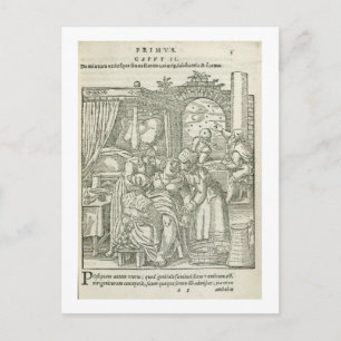 Postal Una mujer en el trabajo, ilustracion del capítulo 