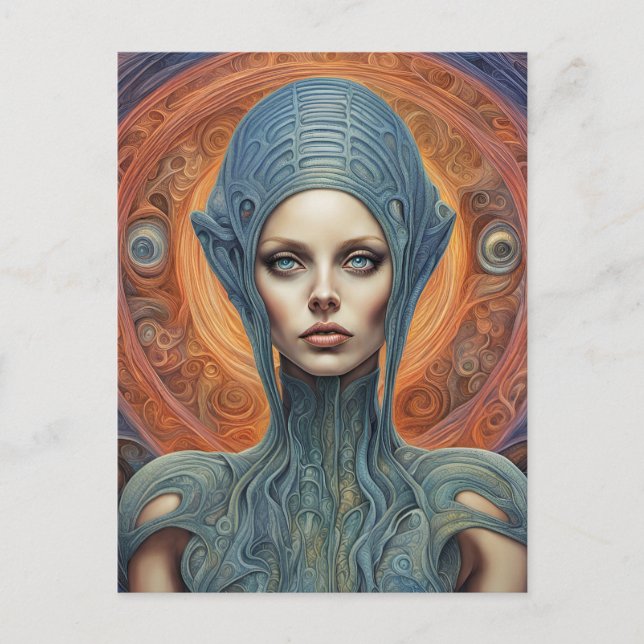 Postal Una mujer extranjera (Anverso)