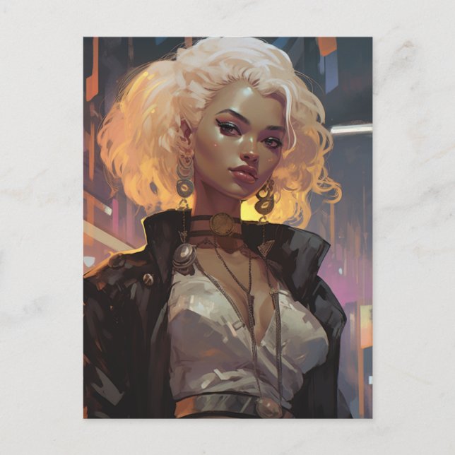 Postal Una mujer hermosa (Anverso)