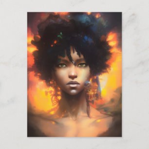 Postal Una mujer hermosa