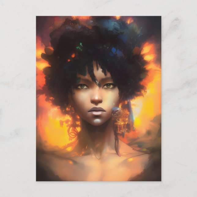 Postal Una mujer hermosa (Anverso)