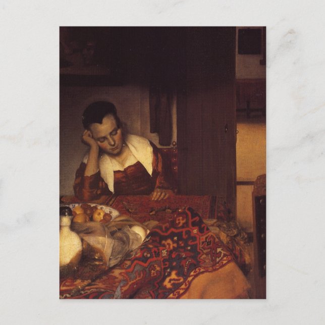 Postal Una mujer que duerme (Anverso)