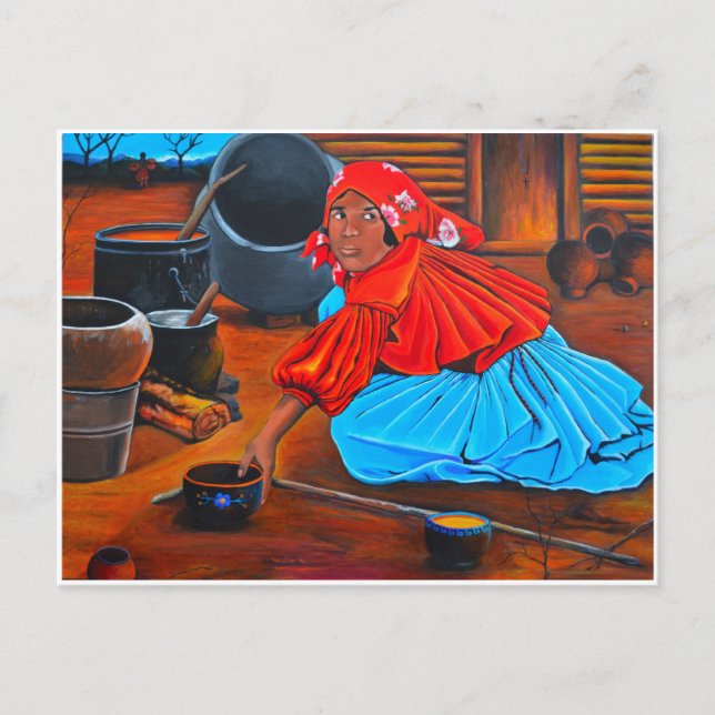 Postal "Una mujer tarahumara" (Anverso)