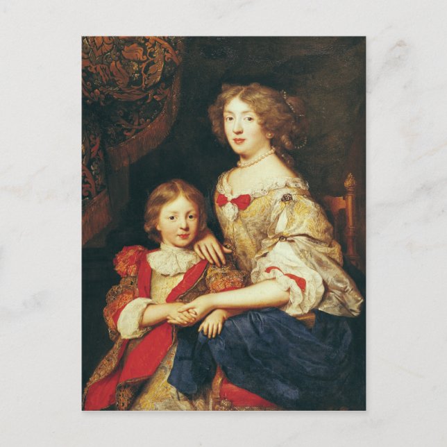 Postal Una mujer y su hijo (Anverso)