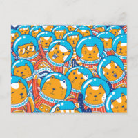 Una multitud de catstronautas ilustración linda