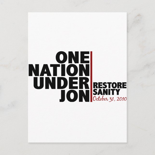 Postal Una nación bajo Jon (Restaurando la salud) (Anverso)