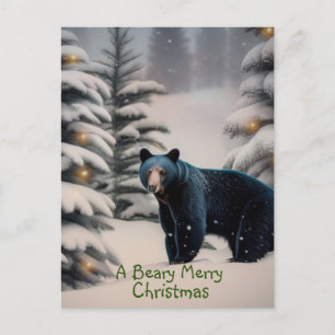 Postal Una navidad beary feliz