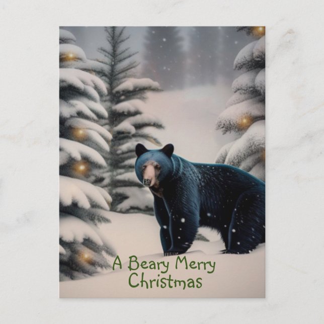 Postal Una navidad beary feliz (Anverso)
