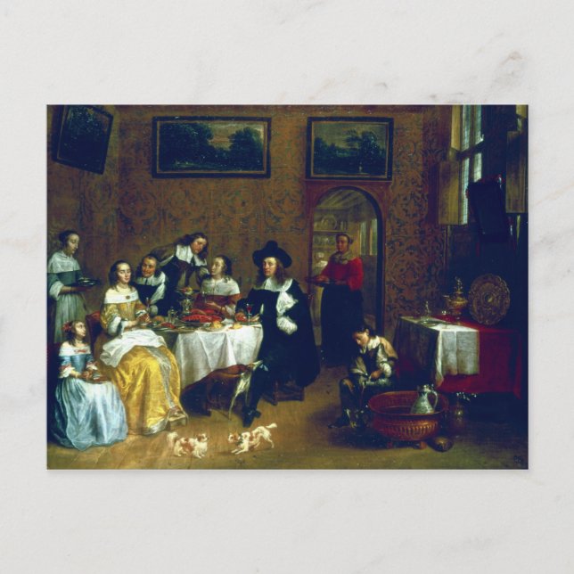 Postal Una Noble Comida Familiar (Anverso)