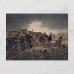 Postal Una noche calurosa en las baterías, plato de "El a