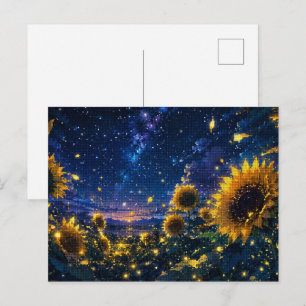 Postal Una noche con Los Girasoles y Luciérnagas