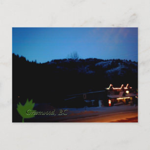 Postal Una noche de invierno en Greenwood, BC