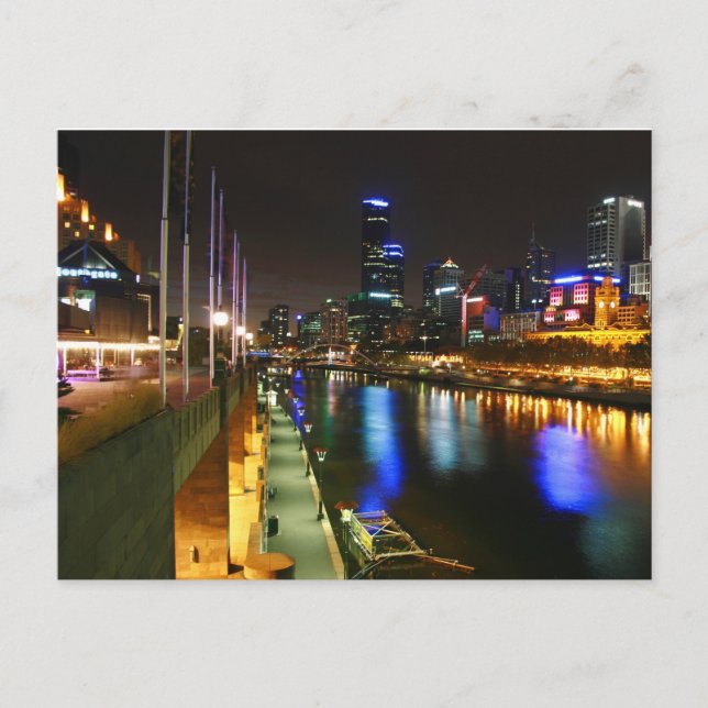 Postal Una noche en Melbourne (Anverso)